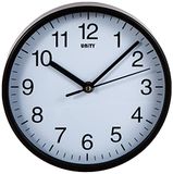Unity Radcliffe Wandklok, Stille Veeg, Modern, Zwart, 20 cm