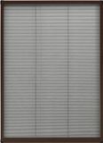 vidaXL - Moustiquaire de fenêtre - plissée - 80x120 cm - aluminium - marron