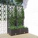 Maison Exclusive - Jardinière avec treillis Noir 80 x 40 x 121,5 cm PP