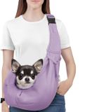 Famanu – Handsfree Sling Draagtas voor Kleine Honden en Katten – Omkeerbare Schoudertas met Verstelbare Band voor Dagelijks Gebruik