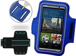 iCall Blauw Universele Spatwaterdichte Sportarmband voor Huawei P8 P9 P10 Lite en Sony Xperia XZ XZs XA Z5 en HTC 10 one M9 - Hardloop 5.5 inch Sport Armband Apple iPhone Samsung LG - Waterproof / Waterdichte Case / Hoesje