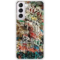Samsung Galaxy S21 Graffiti 1 Verstevigd hoesje met sublimatie bedrukking