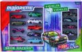 Majorette SL Neon Racer Set, 13 voitures miniatures en métal, 9 modèles classiques, 4 modèles en édition spéciale graffiti, échelle 1/64, pour enfants à partir de 3 ans