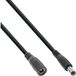 InLine DC verlengkabel | 5,5 x 2,5mm | zwart | 2 meter