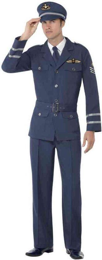 Vegaoo War Army Militair WW2 Air Force Captain Kostuum voor Heren - Maat M