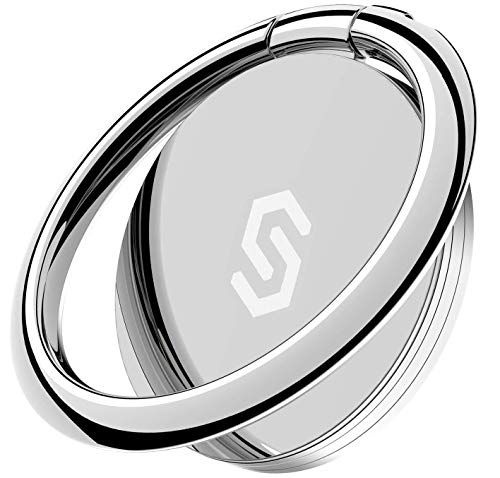 Syncwire Metalen telefoonring, 360 graden draaibaar, compatibel met iPhones 11/11 Pro/11 Pro Max/XS Max/XR/X/8/7/6s, Samsung Galaxy S10/S9/S8, LG, Sony en andere smartphones, zilverkleurig