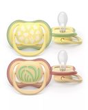 Philips AVENT Sucette Ultra Air SCF087/08, 0-6 Mois, Lot de 2, Multicolore