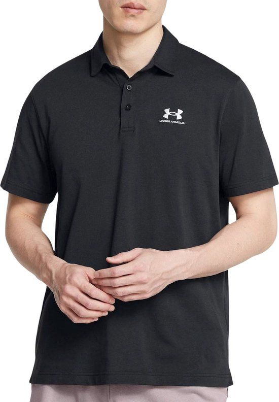 Under Armour Icon Polo Heren - Maat S - Zwart - Lange mouw - Mannen