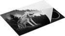Chefcare Inductie Beschermer Grijze Wolf in de Bossen - Zwart Wit - 75x50 cm
