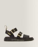 Dr. Martens Sandales Spartiates Gryphon en Cuir Atlas en Noir, Taille: 43