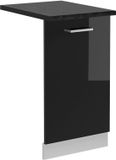 Vicco R-Line Vaatwasserfrontpaneel – 45 cm, WB Antraciet Zwart hoogglans