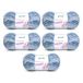 Gründl Wol Mohanna brei- en haakgaren van 90% polyacryl, 10% mohair, 5 x 100 g, dikke wol, lichtblauw-turquoise-donkerblauw