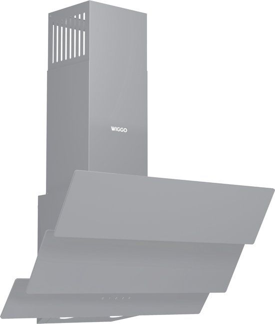 Wiggo WE-B643G(G) - 60cm - Grijs Triple Glas - Schuine Afzuigkap