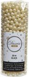 Decoris guirlande de perles - champagne - 10 mètre - plastique - brillant - guirlande de Noël - décoration de Noël