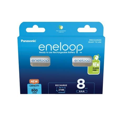 Panasonic eneloop AAA Oplaadbare Batterijen - 8 stuks - 800mAh - 1.2V - 2100 cycli