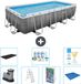 Bestway Rechthoekig Power Steel Zwembad - Rattanprint - 549 x 274 x 122 cm