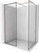 Mexen Kioto paroi de douche Walk-in 100 x 90 , cadre noir, or rose
