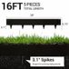 Metaal tuinrand - Graskant en bloembedranding van verzinkt staal - Flexibel, inclusief grondpennen en handschoenen - 100 x 20,7 cm - Set van 5