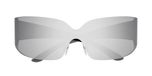 Balenciaga Bb0421s Lunettes de soleil unisexe argent masques argent 99mm