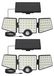 Lepro lampe solaire d'extérieur, 1000lm, IP65, détecteur de mouvement, 3 têtes de lampe, set de 2