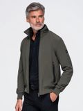 OMBRE Jas - Lange Mouw - Rits - Effen Olijfgroen XL