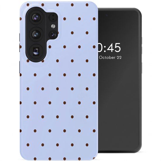 Selencia Hoesje - Geschikt voor Samsung Galaxy S26 Ultra - Backcover - Happy Dots Digital Sky