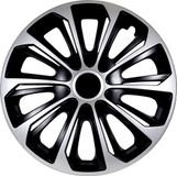 NRM - Wieldoppen 14 "STERK - zwart / zilver - Set van 4 stuks