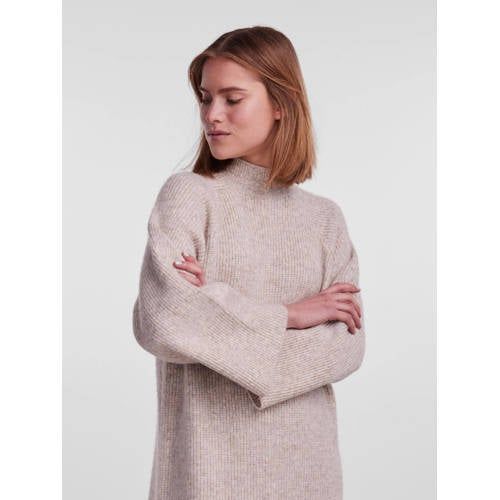 PIECES PCJADE Gebreide Jurk Dames Beige