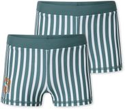Schiesser Badehose Aqua Kids Zwembroek Grijs Gestreept Kinderen Maat 140