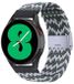 By Qubix Qubix - Braided nylon bandje - Groen / grijs - geschikt voor Huawei Watch 5 - 46mm