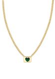 NAEMI Halsketting Goud Groen 40 cm Koper