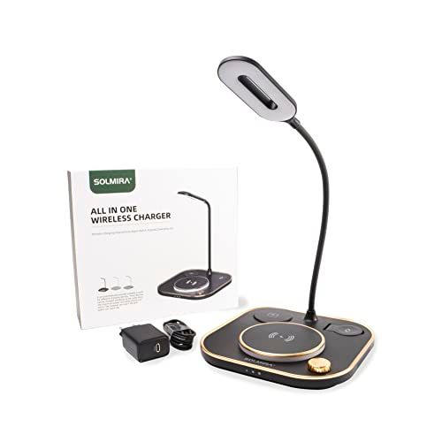 SOLMIRA Draadloze oplader 3-in-1 - 15W - Zwart