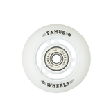 FAMUS Roue 3 rayons 64mm 88A Blanc Blanc [x4]