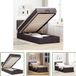 vidaXL Ottoman bed met matras en LED's 80x200cm stof donkerbruin