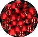 Kaemingk B.V. Décoration de Noël boules de Noël en plastique rouge 6-8-10 cm lot de 44x pièces