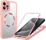 Techsuit Hoesje geschikt voor Apple iPhone 16 Pro Max - ColorVerse 360 Case met Screenprotector - Geschikt voor MagSafe - Roze