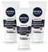 NIVEA MEN 3 x Sensitive gezichtsreiniger voor gevoelige huid en baardgroei, 50 ml - Voordeelverpakking