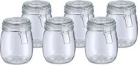 Zeller Weckpot/inmaakpot Alfie - 6x - 750 ml - glas - beugelsluiting - D11 x H14 cm