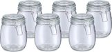 Zeller Weckpot/inmaakpot Alfie - 6x - 750 ml - glas - beugelsluiting - D11 x H14 cm