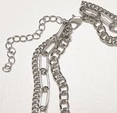 Urban Classics Layering Chain Dames Halsketting - zilverkleurig