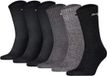 Puma Sokken Set van 6 Paar Unisex Zwart/Donkergrijs/Grijs/Lichtgrijs Katoen Schoenmaat 47-49