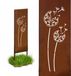 Relaxdays Tuindecoratie - pluizenbol - 85x28 cm - staal - roestpatina - bruin