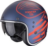 Scorpion Belfast Evo Dawg Jethelm Blauw/rood L