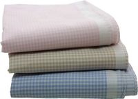 racky Swan Textiel 12 stuks - Dames zakdoeken Vintage Ruit - Katoenen en stoffen zakdoeken - 30 - Blauw