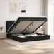 vidaXL Ottoman bed met matras met hoofdeinde Zwart 200 x 200 cm Stof