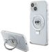 Karl Lagerfeld Serie - iPhone 15 Hoes - Ring Stand - MagSafe - Wit