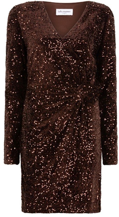 Lofty Manner Dress Cyra Qk404 Brown Women's Size - XS