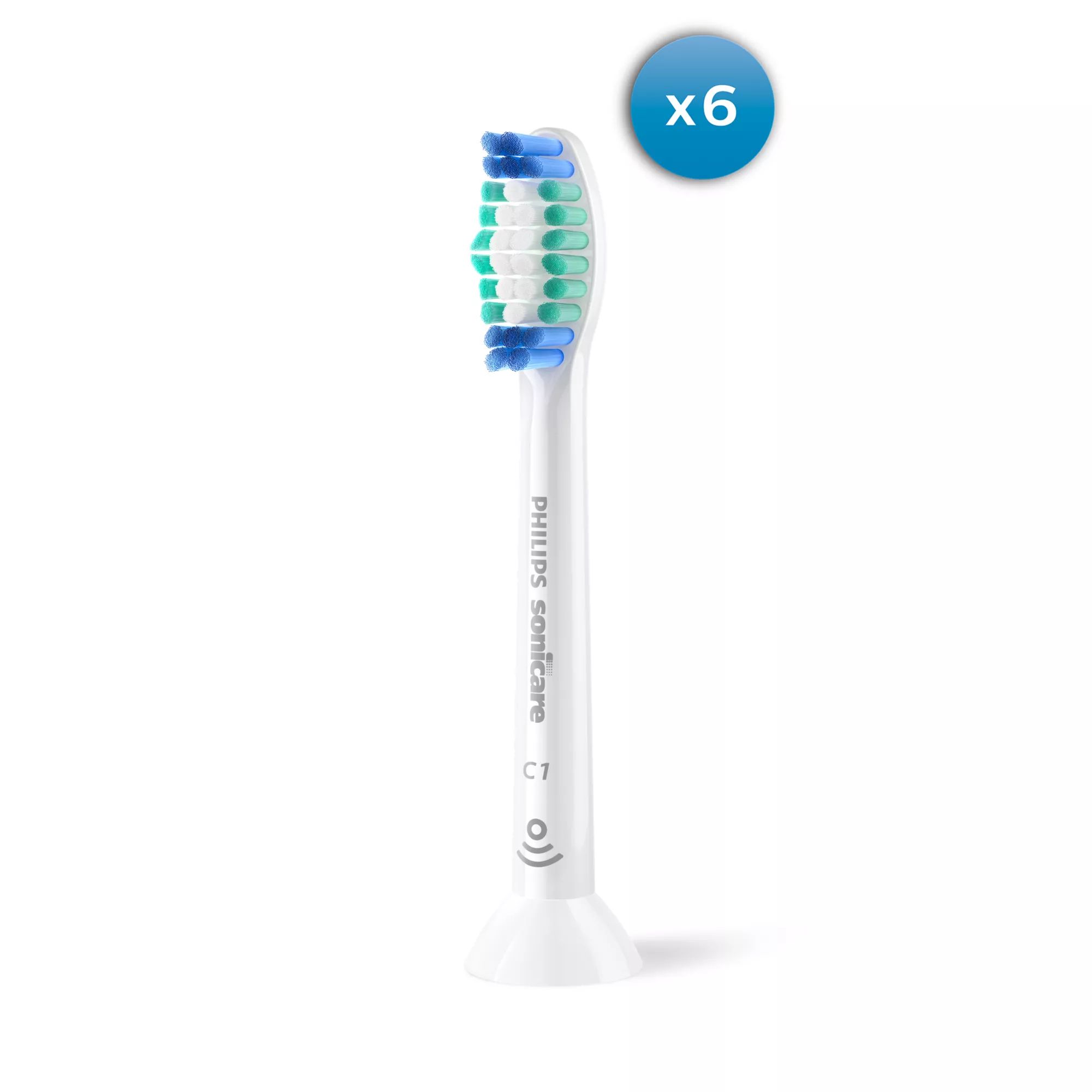 Philips Sonicare ProResults C1 Opzetborstels - 6 stuks - Wit - HX6016/87