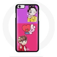 Maniacase Etui voor iPhone 6 BTS BT21 Cooky Et Tata Bangtan V Et Jungkook Fanart