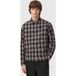 AllSaints Santiago Chemise Manches Longues Marron Taille : XL